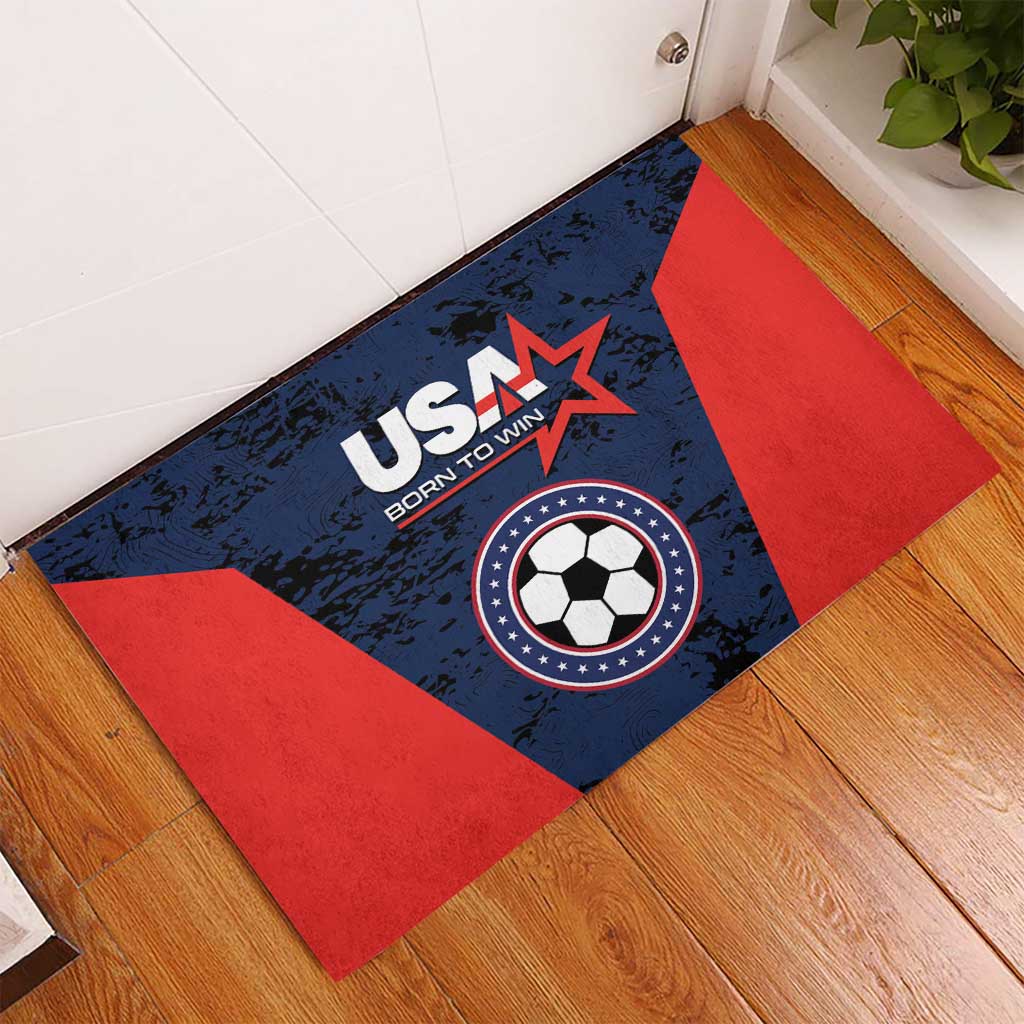 USA Soccer Team Rubber Doormat Born To Win