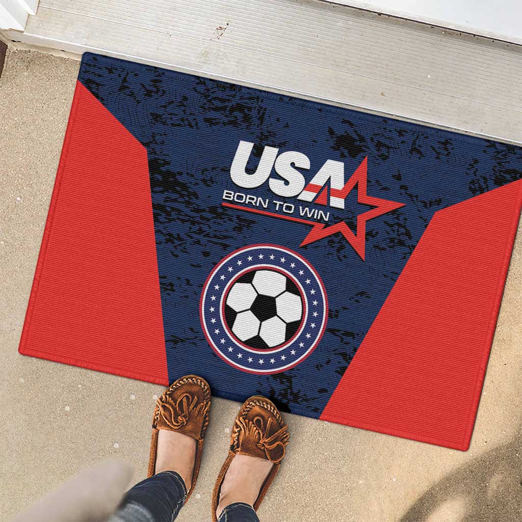 USA Soccer Team Rubber Doormat Born To Win