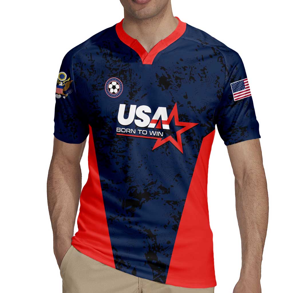 Custom USA Soccer Team Rugby Jersey Born To Win
