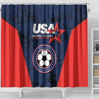 USA Soccer Team Shower Curtain Born To Win