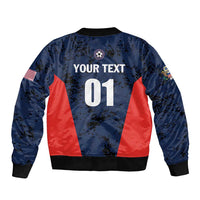 Custom USA Soccer Team Sleeve Zip Bomber Jacket Born To Win
