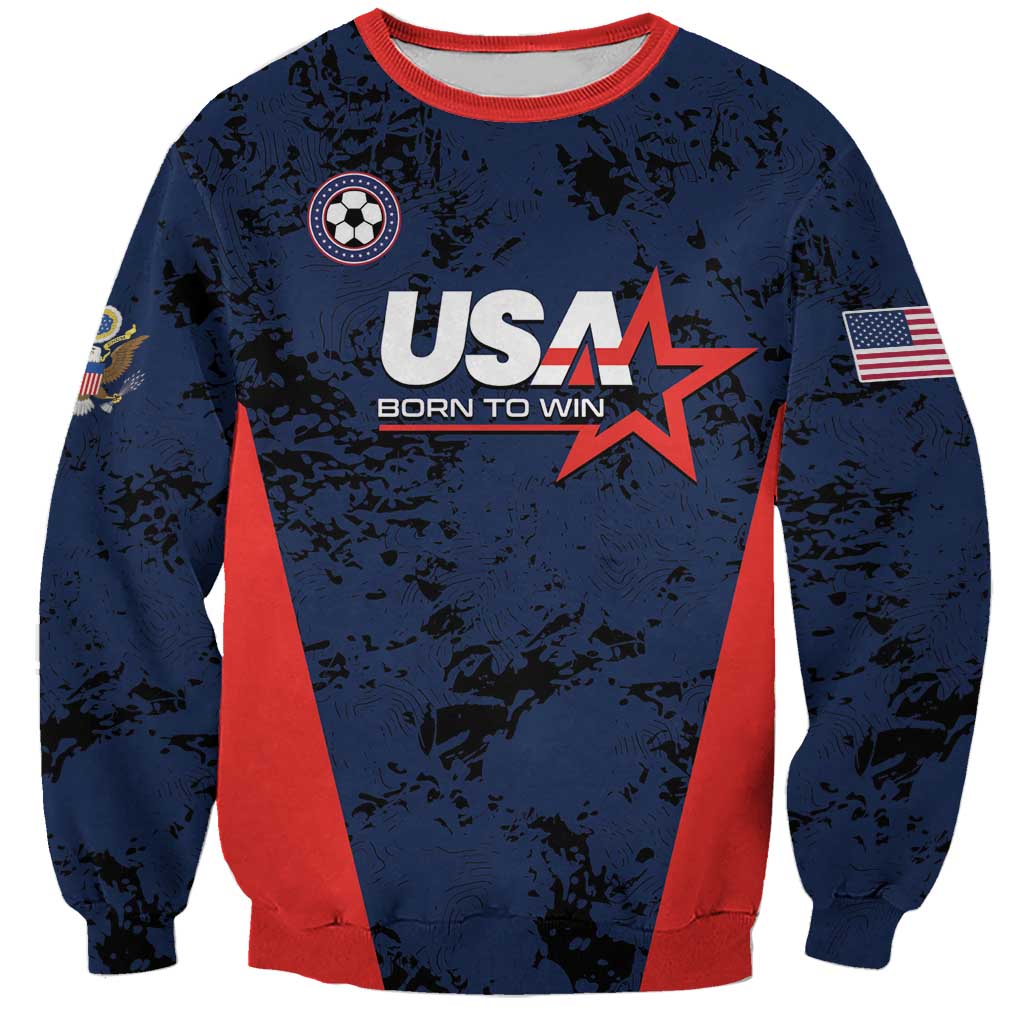 Custom USA Soccer Team Sweatshirt Born To Win