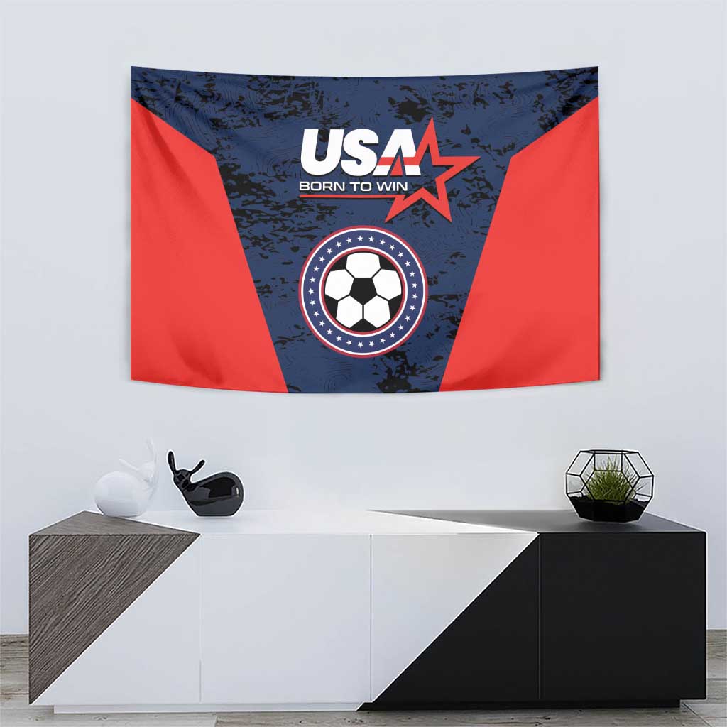 USA Soccer Team Tapestry Born To Win