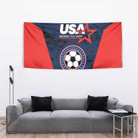 USA Soccer Team Tapestry Born To Win