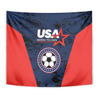 USA Soccer Team Tapestry Born To Win