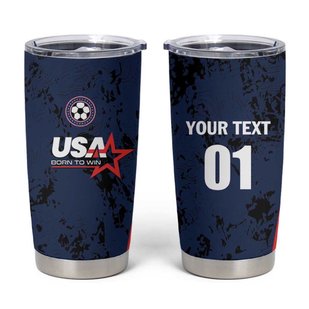 Custom USA Soccer Team Tumbler Cup Born To Win