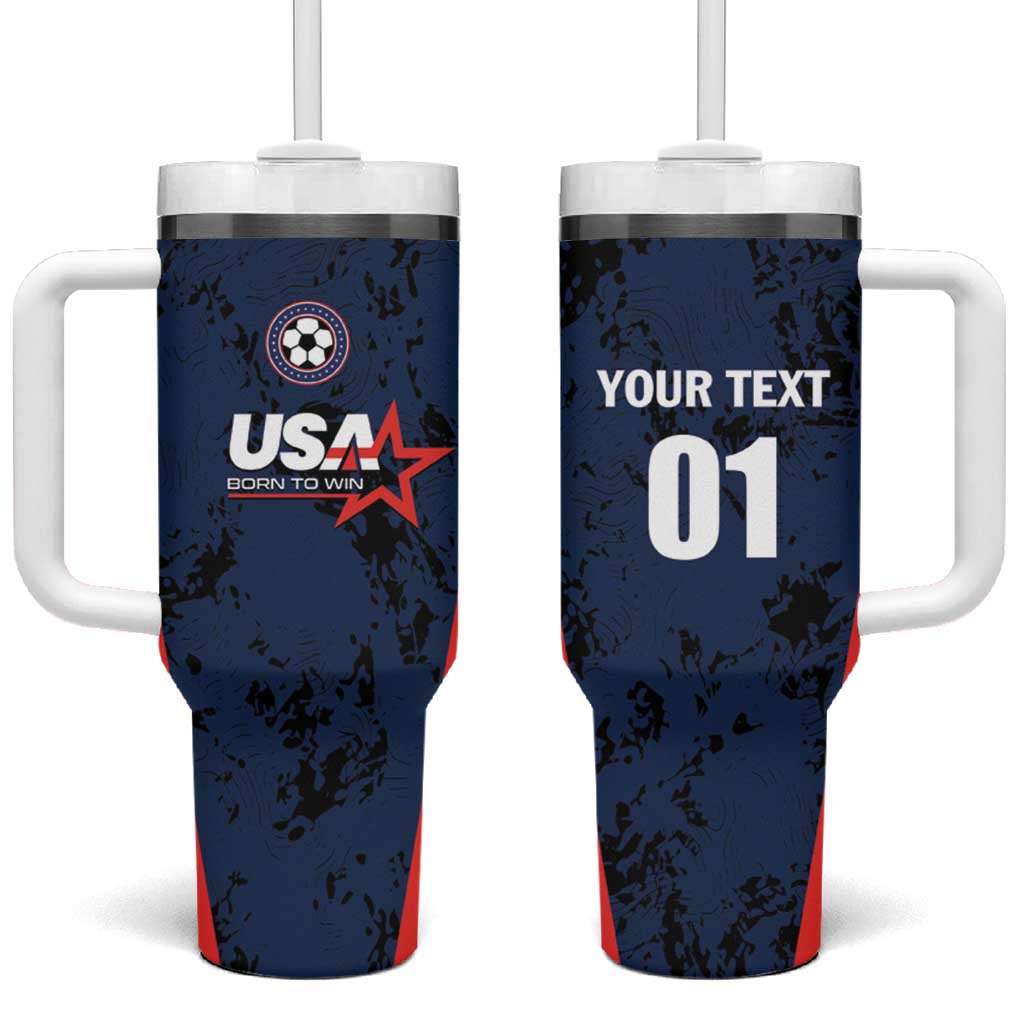 Custom USA Soccer Team Tumbler With Handle Born To Win