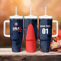 Custom USA Soccer Team Tumbler With Handle Born To Win