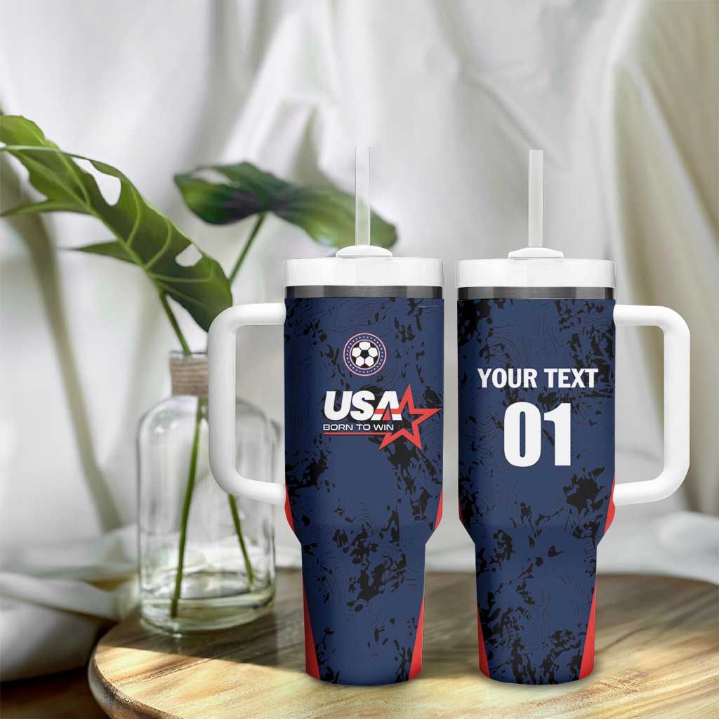 Custom USA Soccer Team Tumbler With Handle Born To Win