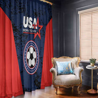 USA Soccer Team Window Curtain Born To Win