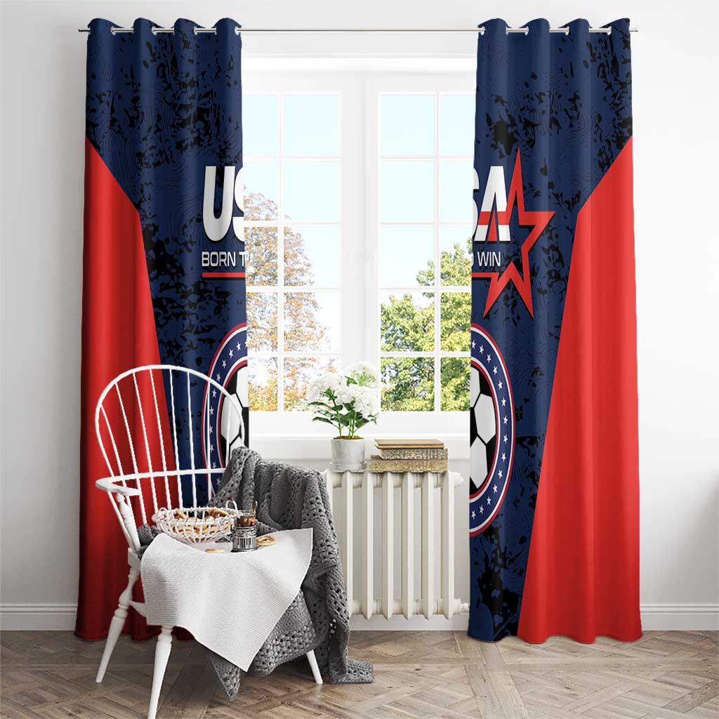 USA Soccer Team Window Curtain Born To Win
