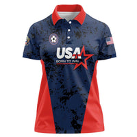 Custom USA Soccer Team Women Polo Shirt Born To Win