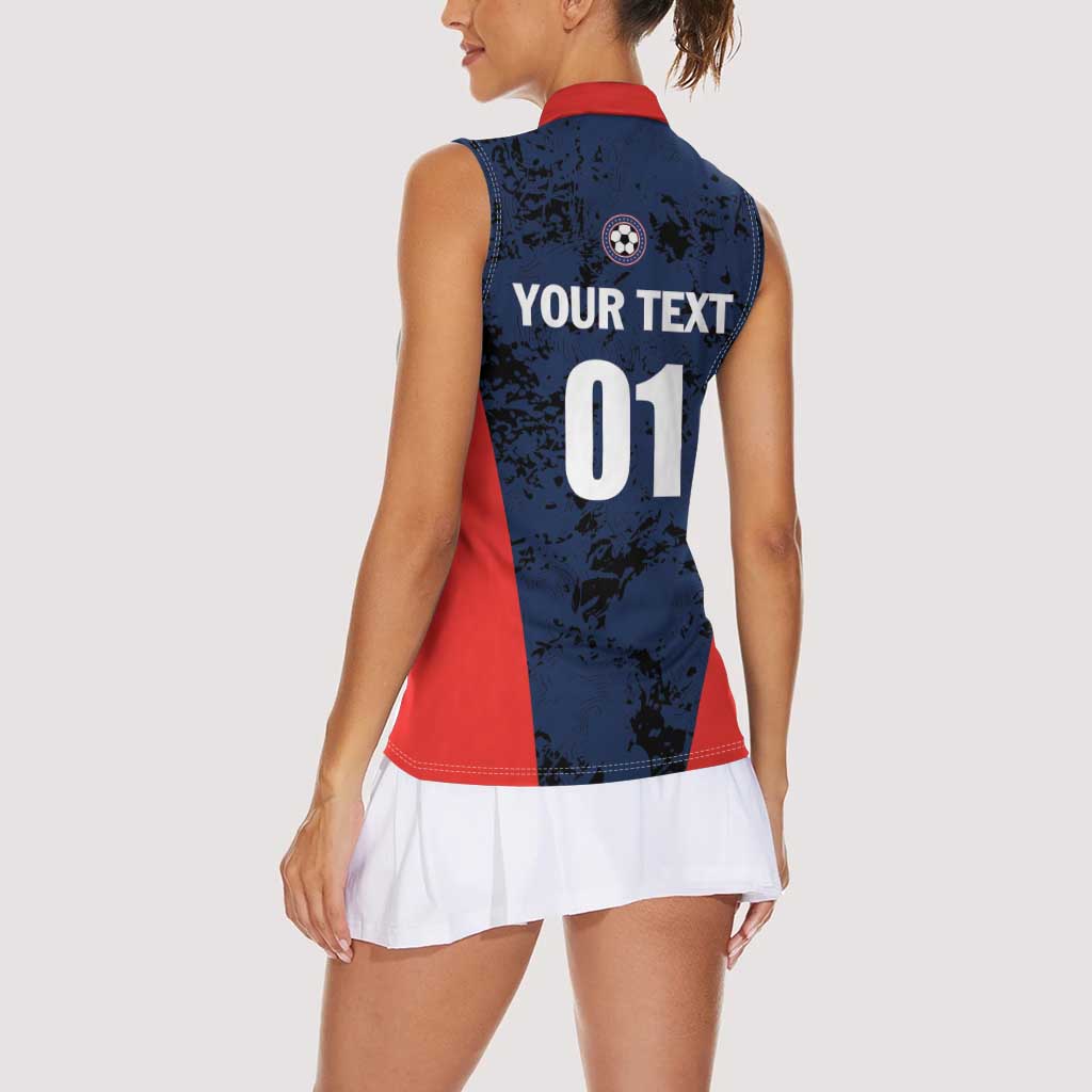 Custom USA Soccer Team Women Sleeveless Polo Shirt Born To Win