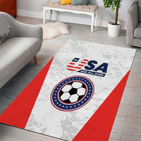 USA Soccer Team Area Rug Red All Over