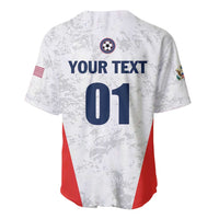 Custom USA Soccer Team Baseball Jersey Red All Over