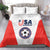 USA Soccer Team Bedding Set Red All Over