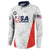 Custom USA Soccer Team Button Sweatshirt Red All Over
