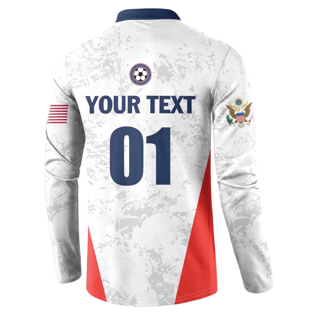 Custom USA Soccer Team Button Sweatshirt Red All Over