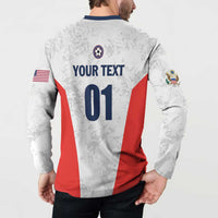 Custom USA Soccer Team Button Sweatshirt Red All Over