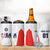Custom USA Soccer Team 4 in 1 Can Cooler Tumbler Red All Over