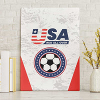USA Soccer Team Canvas Wall Art Red All Over