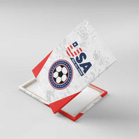 USA Soccer Team Canvas Wall Art Red All Over