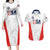Custom USA Soccer Team Couples Matching Long Sleeve Bodycon Dress and Hawaiian Shirt Red All Over