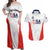 Custom USA Soccer Team Couples Matching Off Shoulder Maxi Dress and Hawaiian Shirt Red All Over