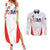 Custom USA Soccer Team Couples Matching Summer Maxi Dress and Long Sleeve Button Shirt Red All Over