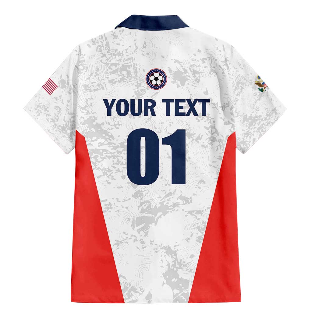 Custom USA Soccer Team Family Matching Mermaid Dress and Hawaiian Shirt Red All Over