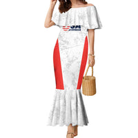 Custom USA Soccer Team Family Matching Mermaid Dress and Hawaiian Shirt Red All Over