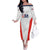 Custom USA Soccer Team Family Matching Off The Shoulder Long Sleeve Dress and Hawaiian Shirt Red All Over