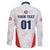 Custom USA Soccer Team Family Matching Off Shoulder Short Dress and Hawaiian Shirt Red All Over