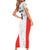 Custom USA Soccer Team Family Matching Short Sleeve Bodycon Dress and Hawaiian Shirt Red All Over