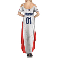 Custom USA Soccer Team Family Matching Summer Maxi Dress and Hawaiian Shirt Red All Over