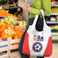 USA Soccer Team Grocery Bag Red All Over