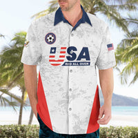 Custom USA Soccer Team Hawaiian Shirt Red All Over