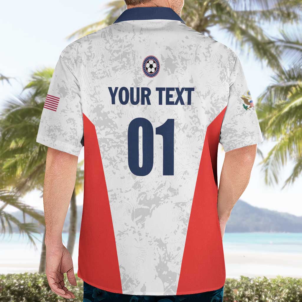 Custom USA Soccer Team Hawaiian Shirt Red All Over