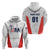 Custom USA Soccer Team Hoodie Red All Over