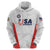 Custom USA Soccer Team Hoodie Red All Over