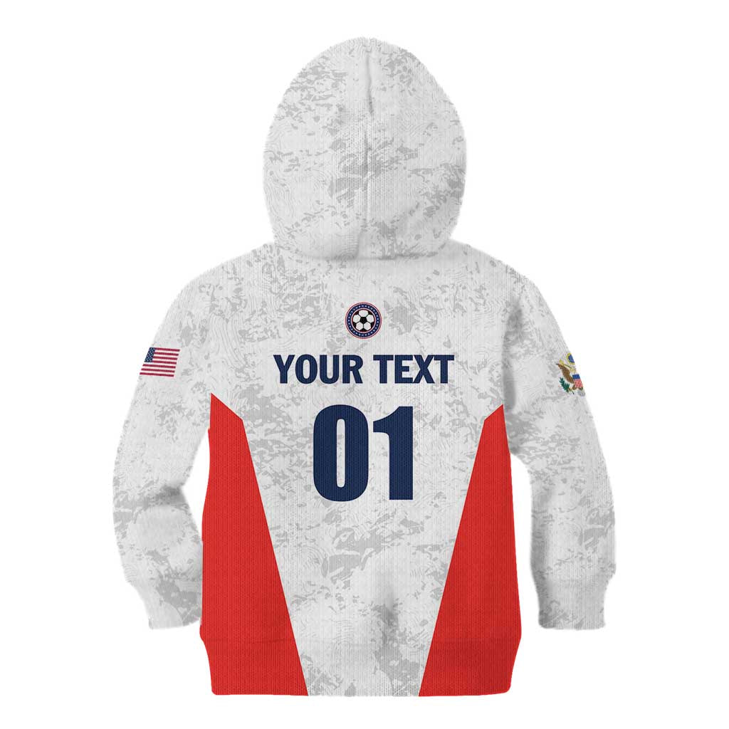 Custom USA Soccer Team Kid Hoodie Red All Over