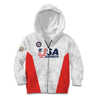Custom USA Soccer Team Kid Hoodie Red All Over