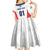 Custom USA Soccer Team Kid Short Sleeve Dress Red All Over