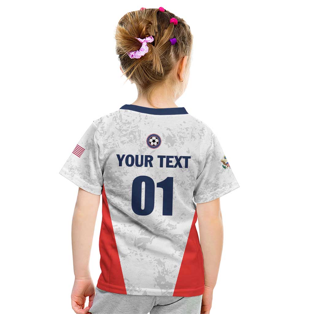 Custom USA Soccer Team Kid T Shirt Red All Over