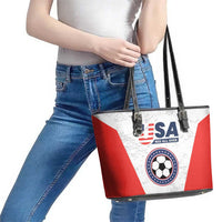 USA Soccer Team Leather Tote Bag Red All Over