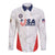 Custom USA Soccer Team Long Sleeve Button Shirt Red All Over