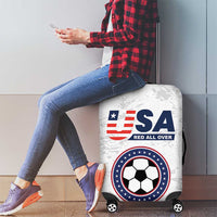 USA Soccer Team Luggage Cover Red All Over