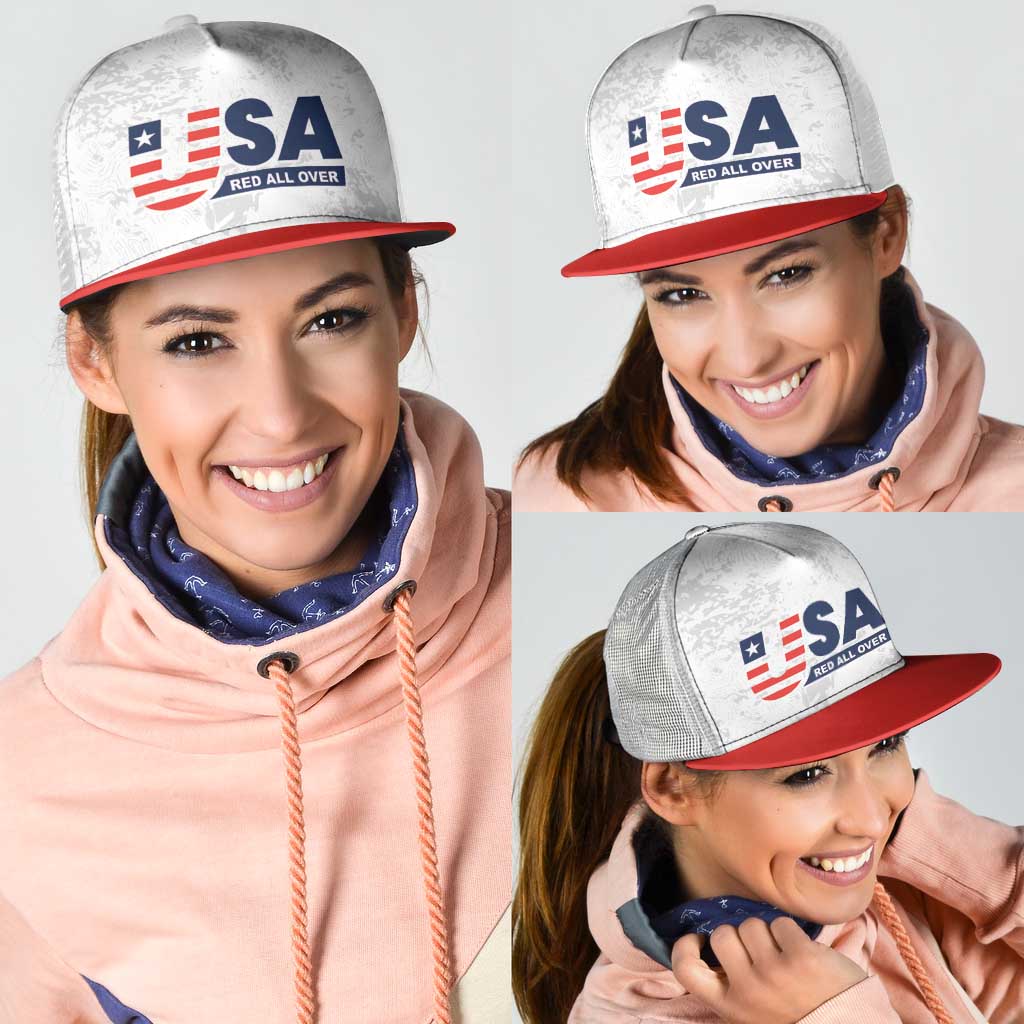 USA Soccer Team Mesh Trucker Cap Red All Over - Wonder Print Shop
