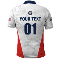 Custom USA Soccer Team Polo Shirt Red All Over