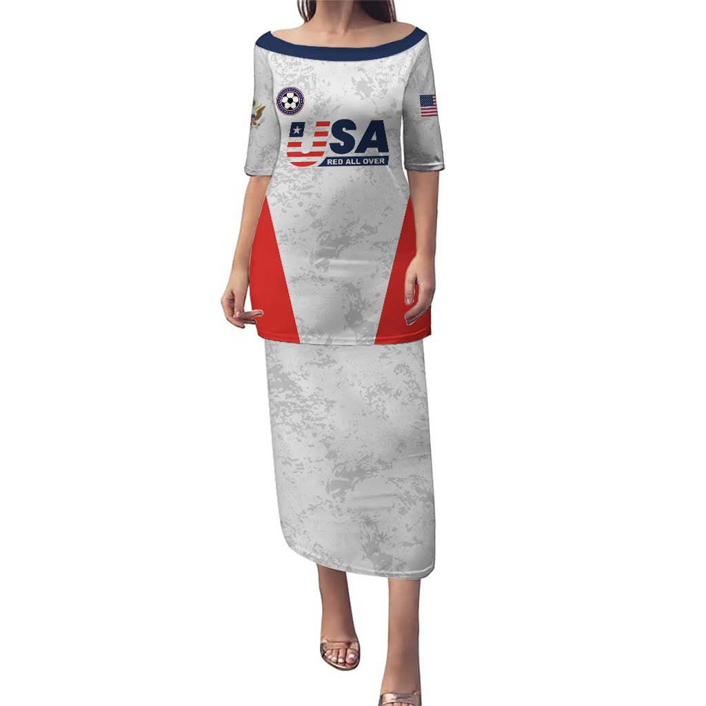 Custom USA Soccer Team Puletasi Red All Over